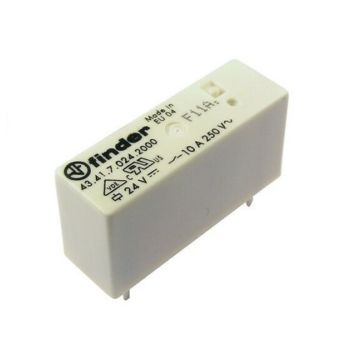 رله 24 ولت 10 آمپر 5 پایه کد 43.41.7.024.2000 برند finder-1 رله 24 ولت 10 آمپر 5 پایه کد 43.41.7.024.2000 برند finder