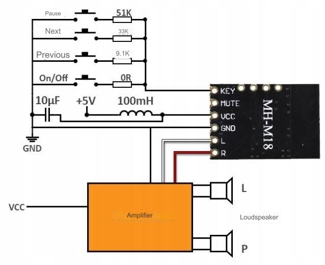 ماژول بلوتوث صوتی مدل MH-M18