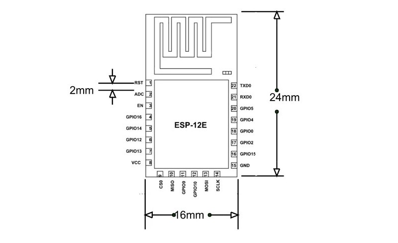 ماژول وای فای مدل ESP8266 ESP-12F