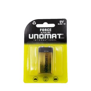 باتری کتابی 9 ولت آلکالاین کارتی برند UNOMAT