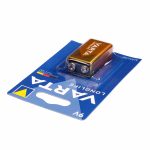 باتری کتابی 9 ولت آلکالاین کارتی مدل LONGLIFE برند VARTA