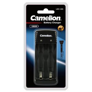 شارژر باتری لیتیوم یون دوتایی سایز 18650 برند CAMELION مدل LBC-305