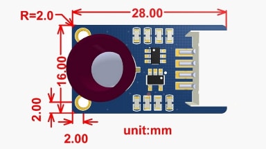 ماژول دوربین حرارتی تصویربرداری با آرایه IR مدل MLX90640-D110