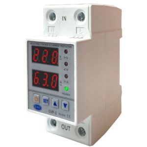 محافظ ولتاژ و جریان برق تکفاز 63 آمپر برند JBH