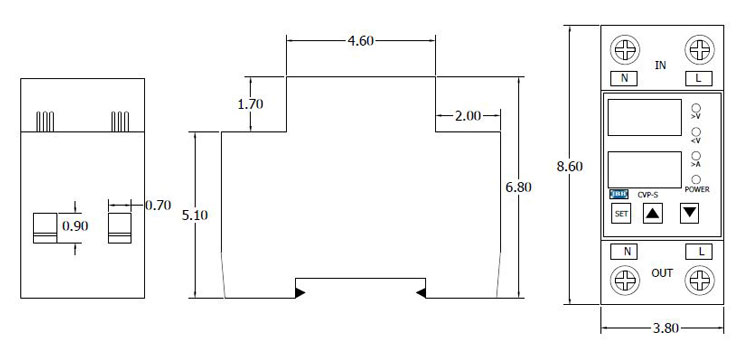 محافظ ولتاژ و جریان برق تکفاز 63 آمپر برند JBH