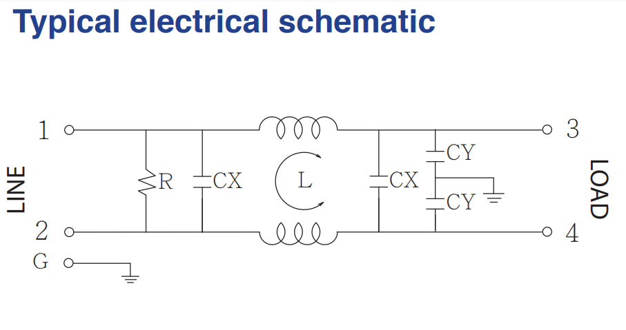 نویز فیلتر 10 آمپر تک فاز مدل YE10T1 برند YUNPEN