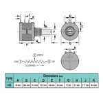 ولوم ده دور 10 کیلو اهم 2 وات برند BOUNRS