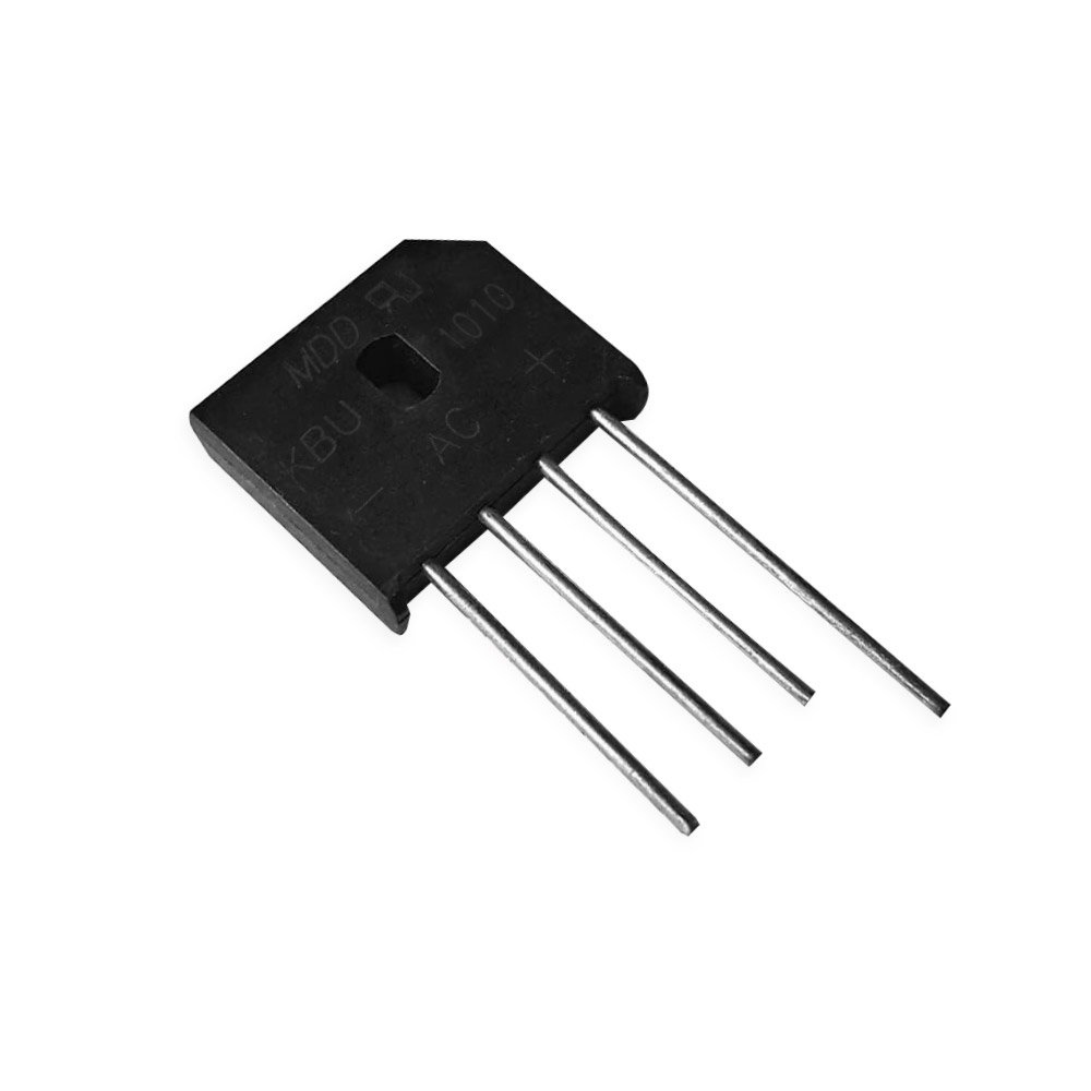 پل دیود تک فاز شانه ای 10 آمپر 1000 ولت KBU1010 پکیج KBU