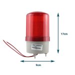 چراغ گردان LED قرمز 220 ولت تک حالته بدون صدا