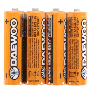 باتری قلمی چهارتایی شرینک مدل DRY BATTERY مارک DAEWOO
