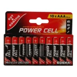 باتری نیم قلمی ده تایی آلکالاین کارتی مارک POWER CELL