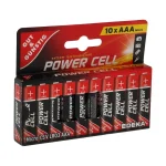 باتری نیم قلمی ده تایی آلکالاین کارتی مارک POWER CELL