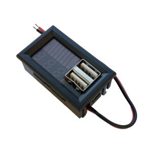 گیج نمایشگر میزان شارژ باتری خودرویی بهمراه شارژر USB