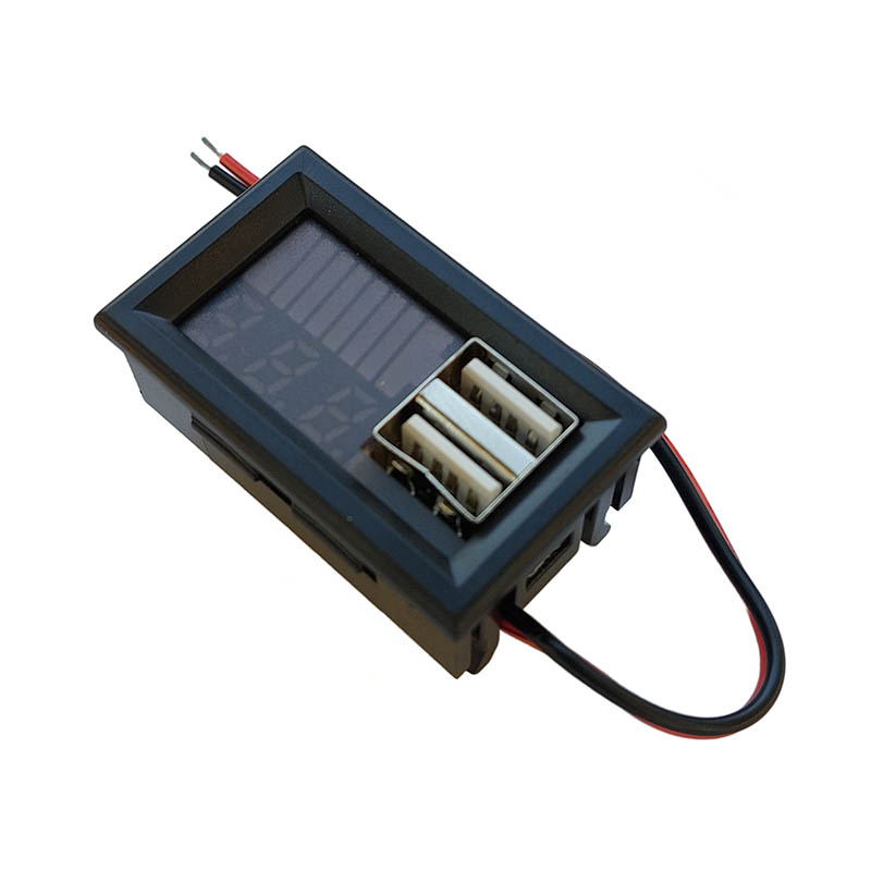 گیج نمایشگر میزان شارژ باتری خودرویی بهمراه شارژر USB-1 گیج نمایشگر میزان شارژ باتری خودرویی بهمراه شارژر USB