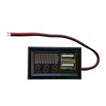گیج نمایشگر میزان شارژ باتری خودرویی بهمراه شارژر USB