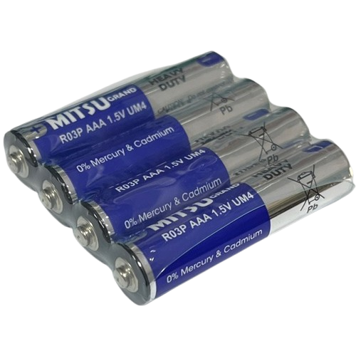 باتری نیم قلمی چهارتایی شرینک مدل SUPER HEAVY DUTY مارک MITSU