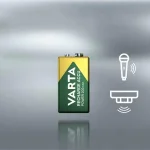 باتری کتابی 9 ولت شارژی 200 میلی آمپر کارتی برند VARTA