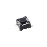 تک سوئیچ چهار پایه سایز 6X6X4.5 میلی متر پکیج SMD مشکی