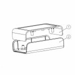 جعبه پلاستیکی دو تیکه 8x5x1.9 سانتی متر مشکی