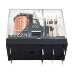 رله کتابی شیشه ای 24 ولت 16 آمپر 8 پایه کد G2R-1-E