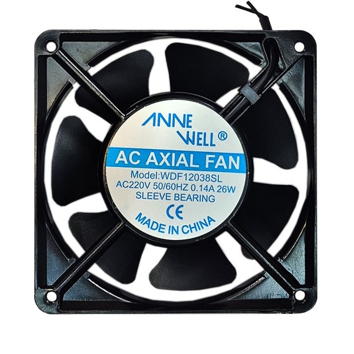 فن 220 ولت 12x12x3.8 سانتی متر برند ANNE WELL مدل WDF12038SL