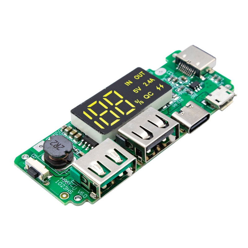ماژول ساخت پاور بانک دارای نمایشگر و دو خروجی مدل H961-U