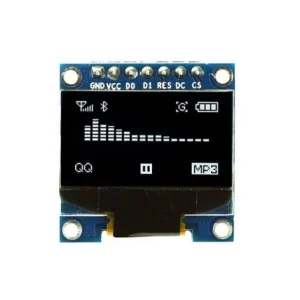 نمایشگر OLED سایز 0.96 اینچ سفید دارای ارتباط SPI و چیپ درایور SSD1306