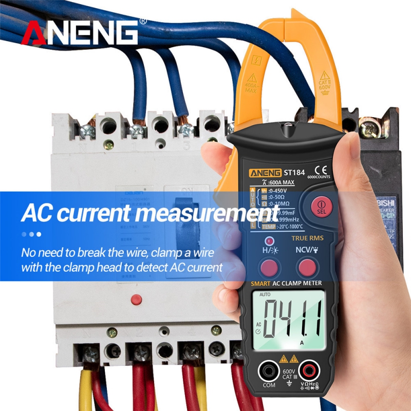 کلمپ متر دیجیتال 600 آمپر AC مدل ST184 برند ANENG
