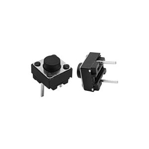 تک سوئیچ دو پایه سایز 6X6X5 میلی متر پکیج DIP مشکی