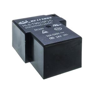 رله کولری T شکل 24 ولت 30 آمپر 6 پایه کد HLS-T90-15F-C برند HELISHUN