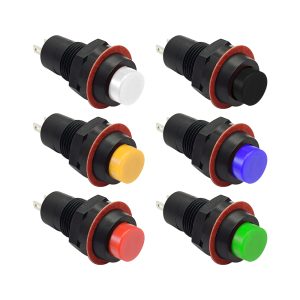 شستی فشاری گرد 10 میلی متر مدل DS-213 (قرمز - مشکی)